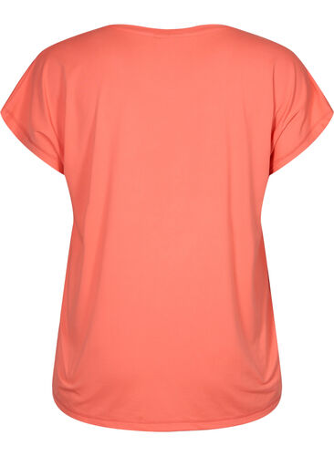 Kortermet trenings-T-skjorte, Living Coral, Packshot image number 1