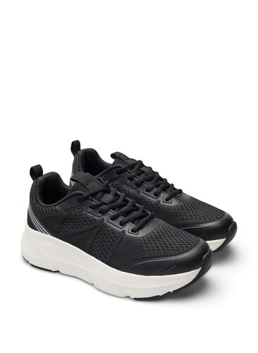 Zizzi Wide fit - Komfortable sneakers med støtabsorberende såle, Svart, Packshot image number 1