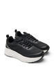 Wide fit - Komfortable sneakers med støtabsorberende såle, Svart, Packshot image number 1