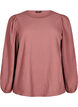FLASH - Langermet bluse med rund hals, Rose Brown, Packshot image number 0