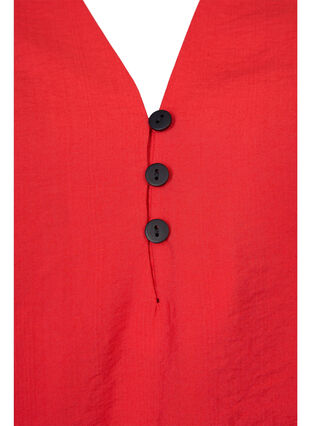 Langermet bluse i viskosemiks, Fiery Red, Packshot image number 2