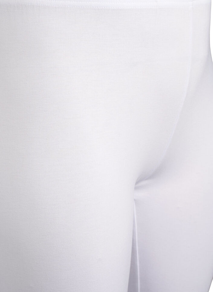 Basisleggings i viskose med 3/4-lengde, Hvit, Packshot image number 2