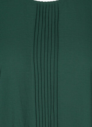 Bluse med 3/4-puffermer og smock, Pine Grove, Packshot image number 2
