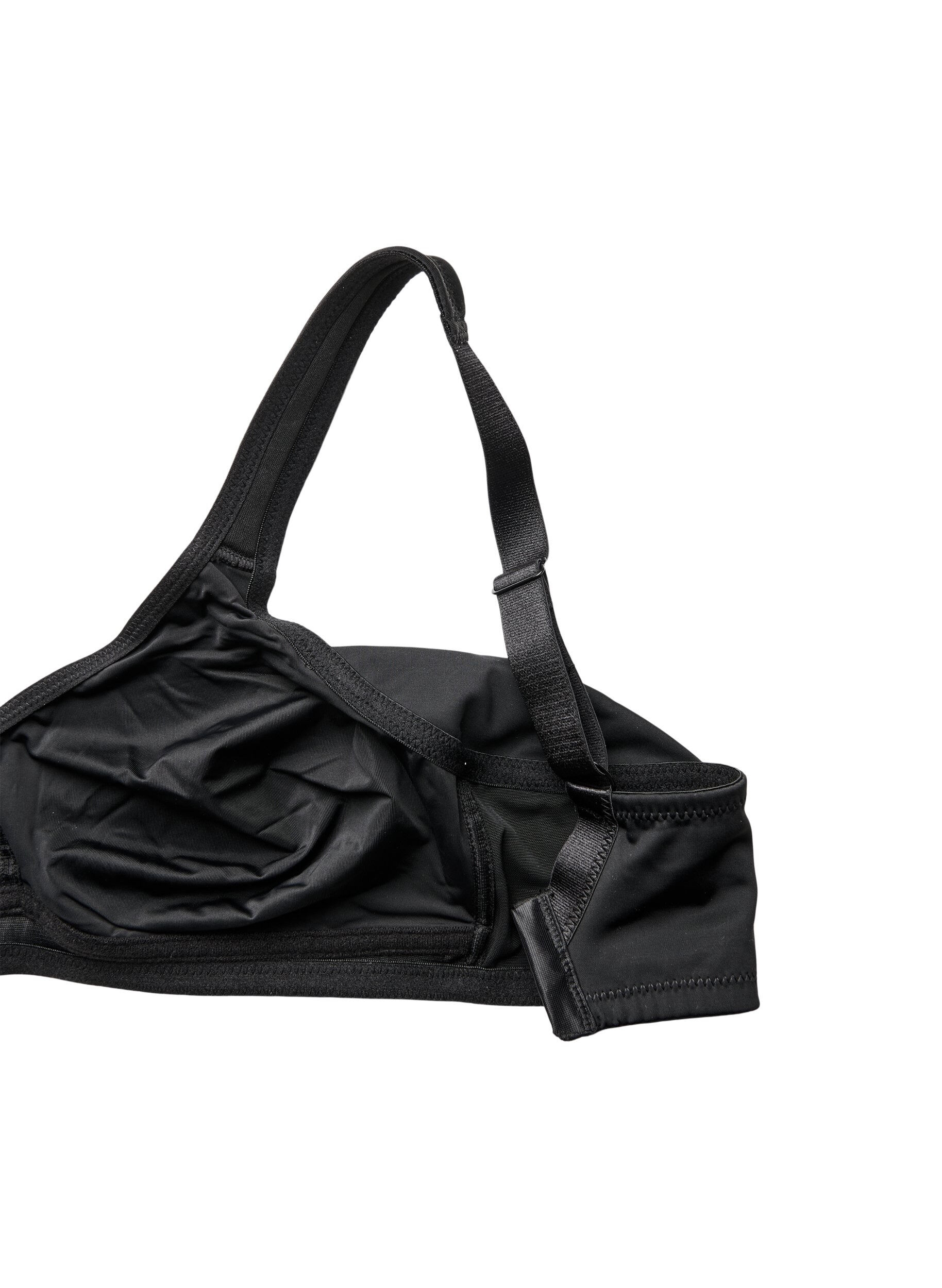 ZizziKomfort-BH med polstrede stropper, Svart, Packshot image number 3
