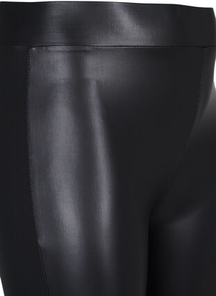 Stretchy coated leggings, Black, Packshot image number 2