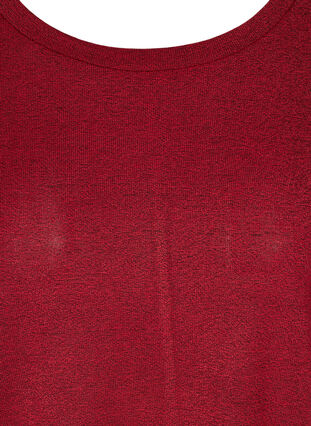 Ensfarget bluse med lange ermer, Red, Packshot image number 2