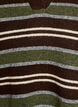 Strikkebluse med striper og poloskjorte krage, Brun, Packshot image number 2