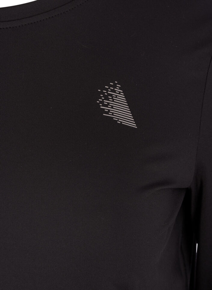 Treningsgenser med lange ermer, Svart, Packshot image number 2