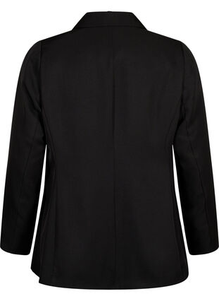 Zizzi FLASH - Enkel blazer med knapp, Svart, Packshot image number 1