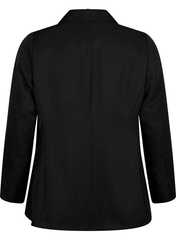FLASH - Enkel blazer med knapp, Svart, Packshot image number 1