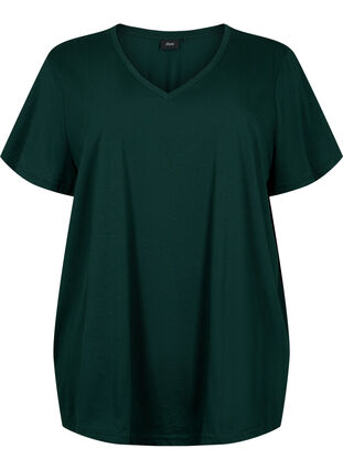 Kortermet T-skjorte med V-hals, Pine Grove, Packshot image number 0