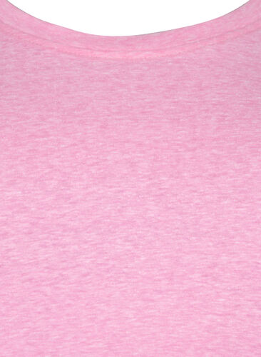 Melert T-skjorte med korte ermer, Rosebloom Mél, Packshot image number 2