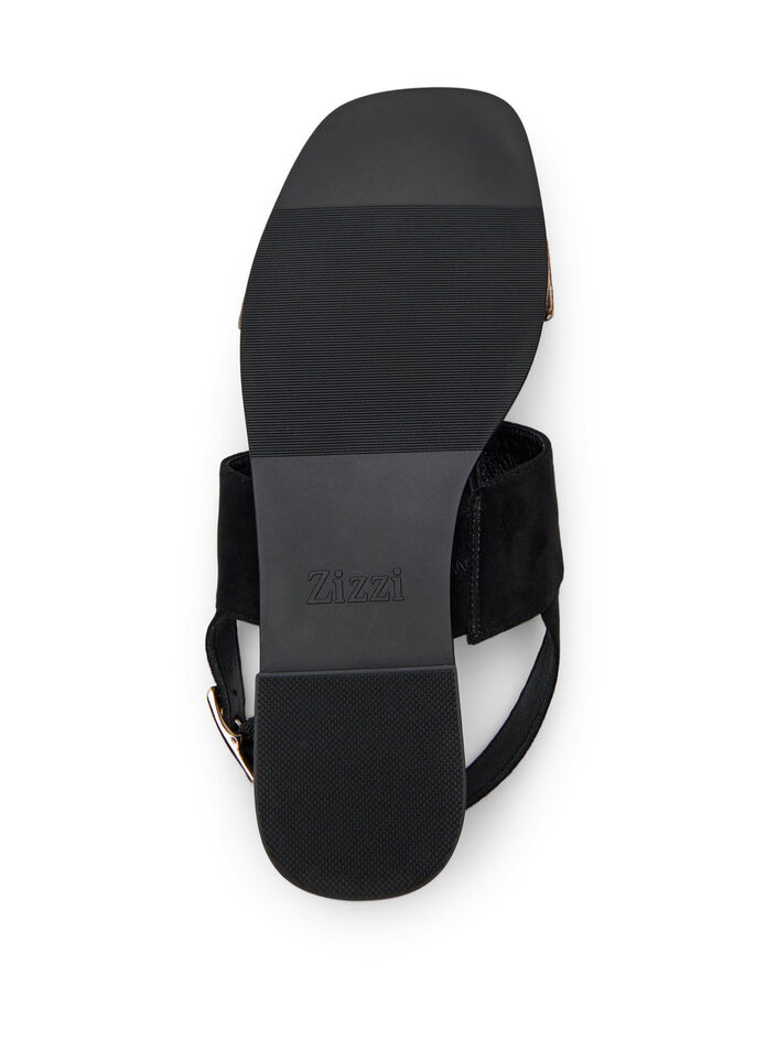 Wide fit - Sandaler med brede stropper, Svart, Packshot image number 4