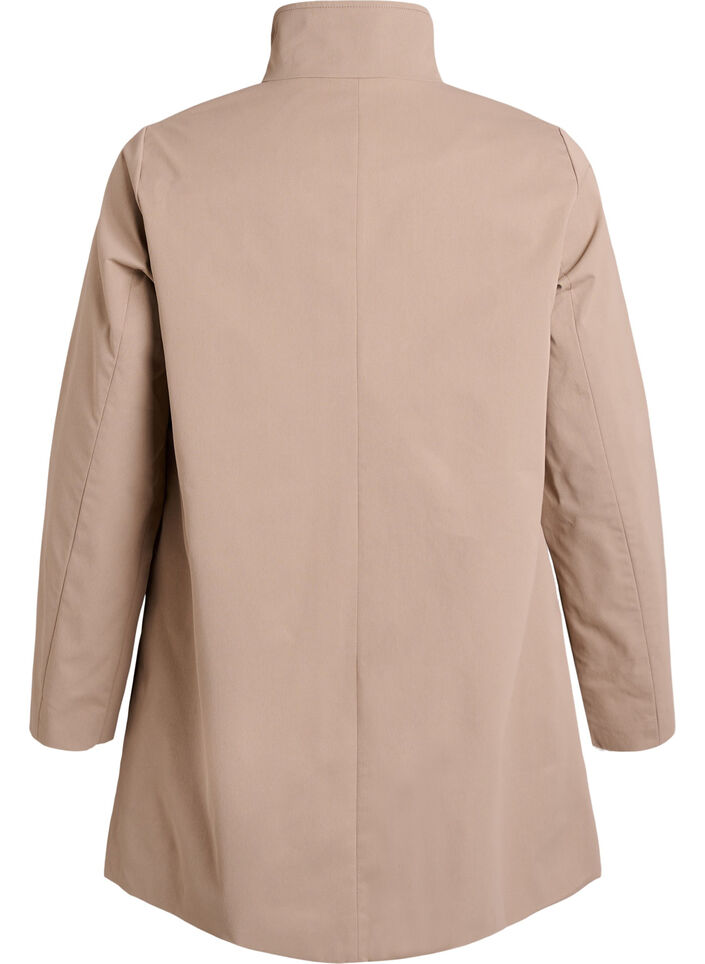 Vannavvisende vårjakke med A-linjesnitt, Grå, Packshot image number 1