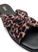 Flate sandaler med kryssede satinstropper, Brun, Packshot image number 3