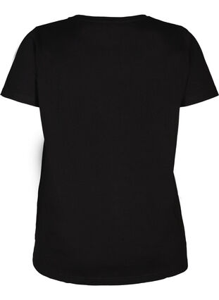 T-skjorte i bomull med nagler, Black, Packshot image number 1
