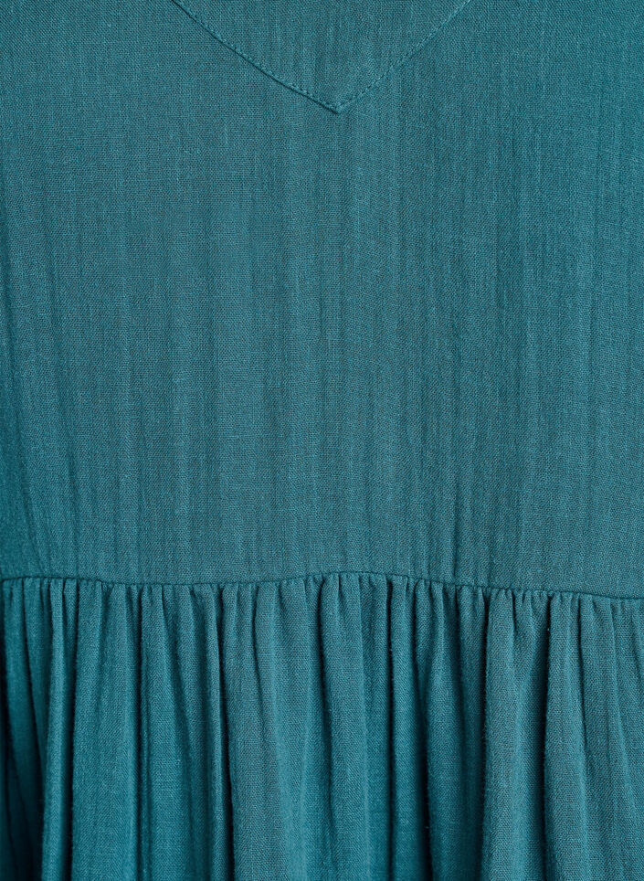 Strandkjole i bomull med smale stropper, Grønn, Packshot image number 2