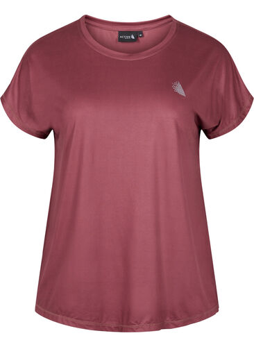 Ensfarget t-skjorte til trening, Sable, Packshot image number 0