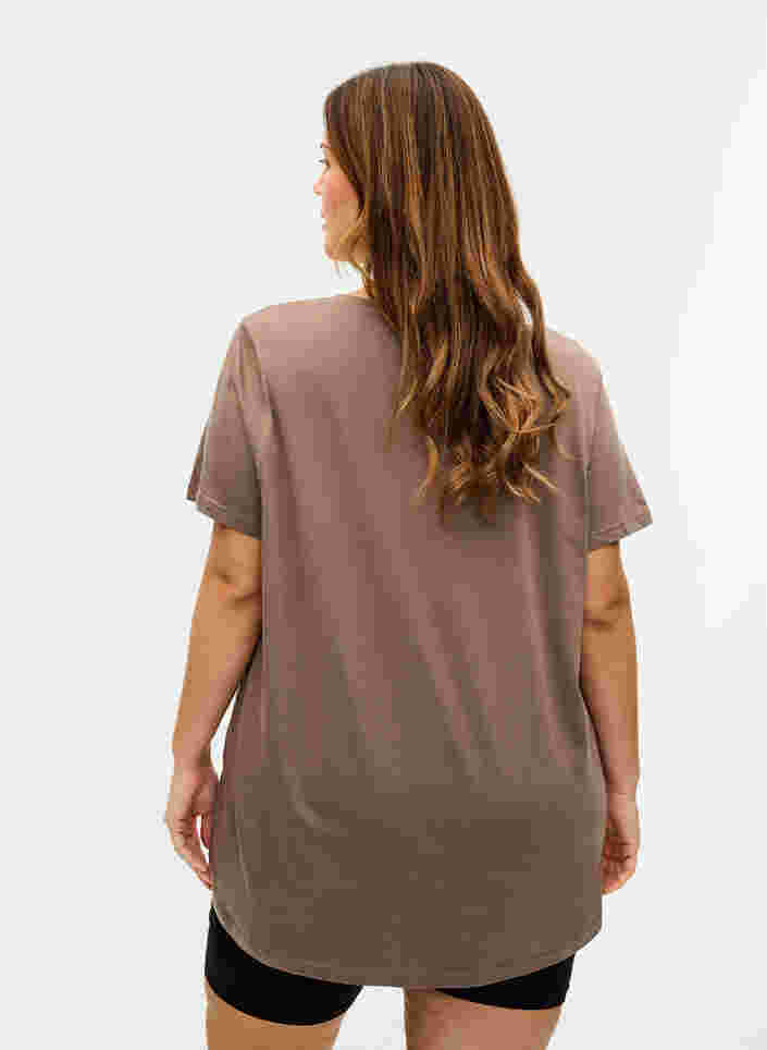 Oversized T-skjorte i økologisk bomull, Falcon Text, Model image number 1