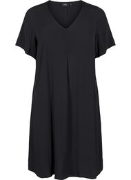 Viskose A-linjekjole, Svart