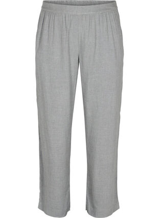 Klassisk bukse med lommer, Grey Melange, Packshot image number 0