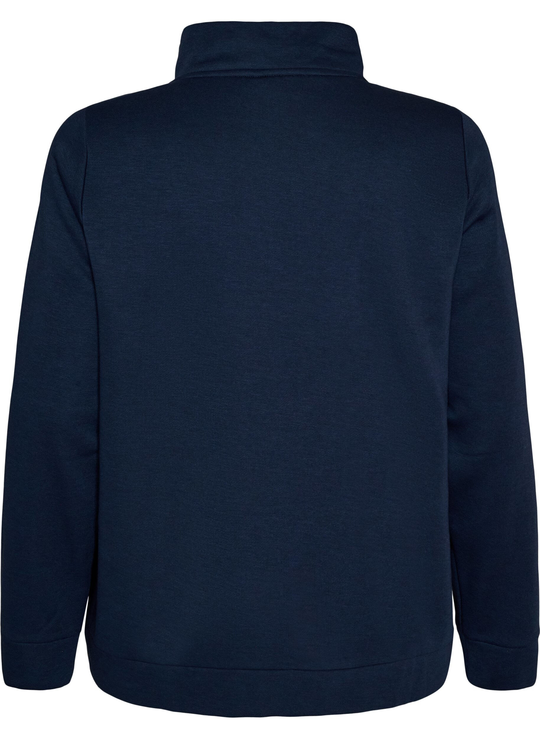 ZizziGenser med h&oslash;y hals og glidel&aring;s, Bl&aring;, Packshot image number 1