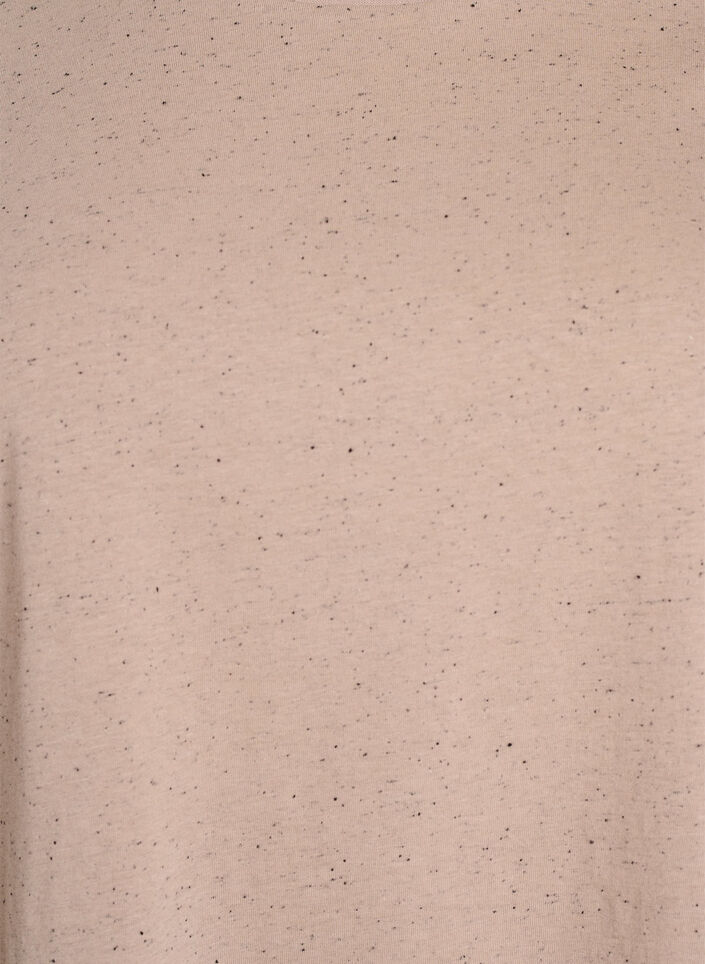 T-skjorte i bomull med rund hals, Beige, Packshot image number 2