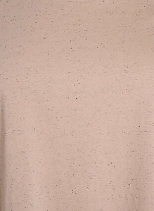 Zizzi T-skjorte i bomull med rund hals, Beige, Packshot image number 2