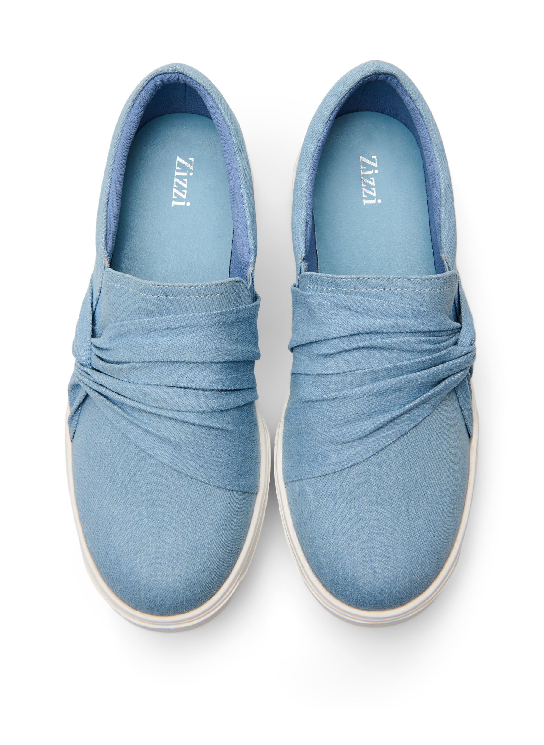 Zizzi Wide fit - Slip-on med knutedetalj, Bl&aring;, Packshot image number 2