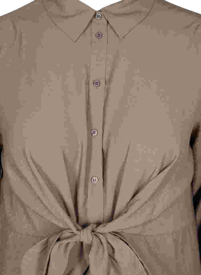 Skjortekjole med knyting og splitt, Brindle, Packshot image number 2