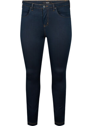 Super slim Amy jeans med høyt liv, Tobacco Un, Packshot image number 0