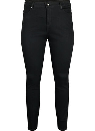 Amy jeans med høy midje og supersmal passform, Black, Packshot image number 0