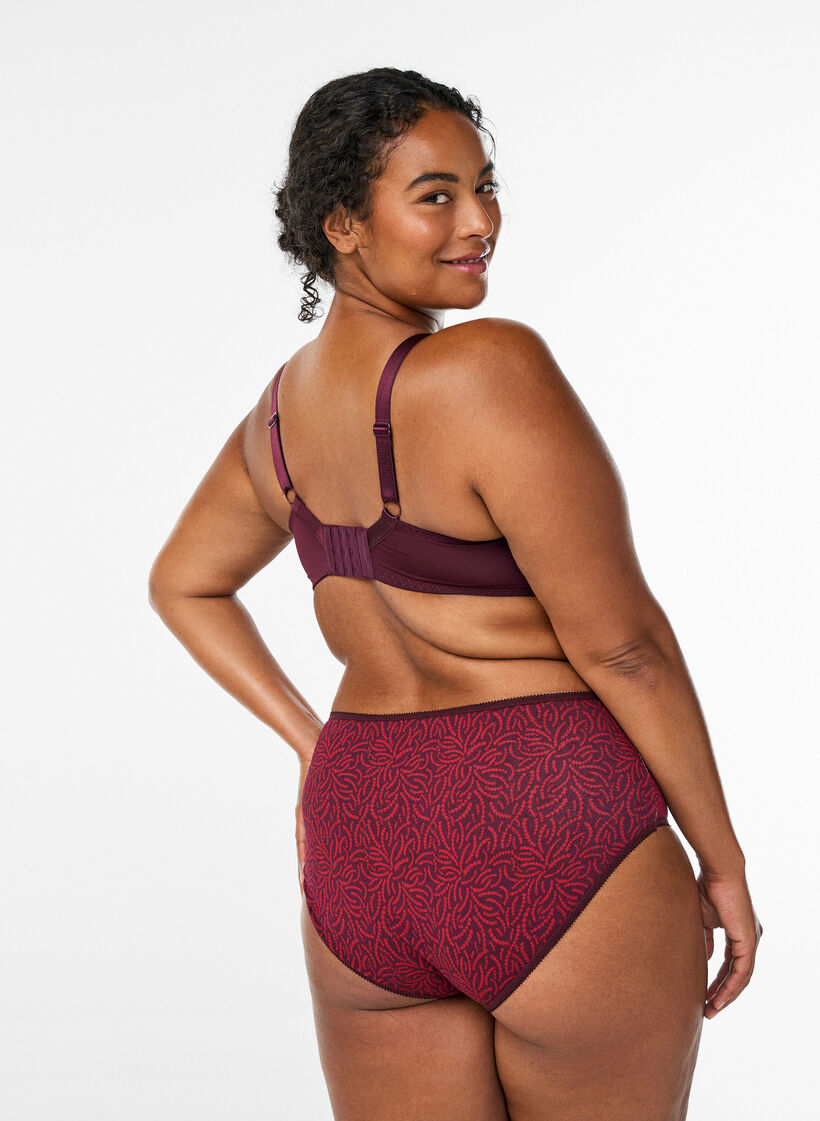 7-pakning med truser med regular waist, Rød, Model image number 1