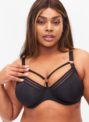 Full cover BH med stringdetaljer, Black, Model image number 2