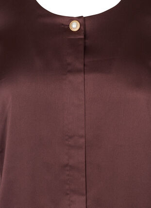 Skjortebluse med rund hals, Fudge, Packshot image number 2