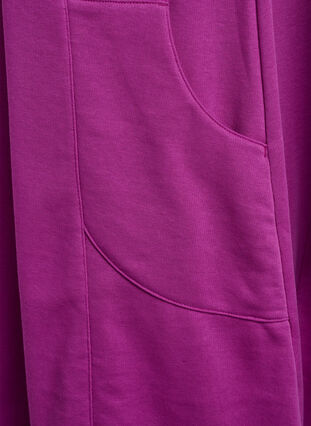 Zizzi Jerseykjole med korte ermer og lommer, Lilla, Packshot image number 3