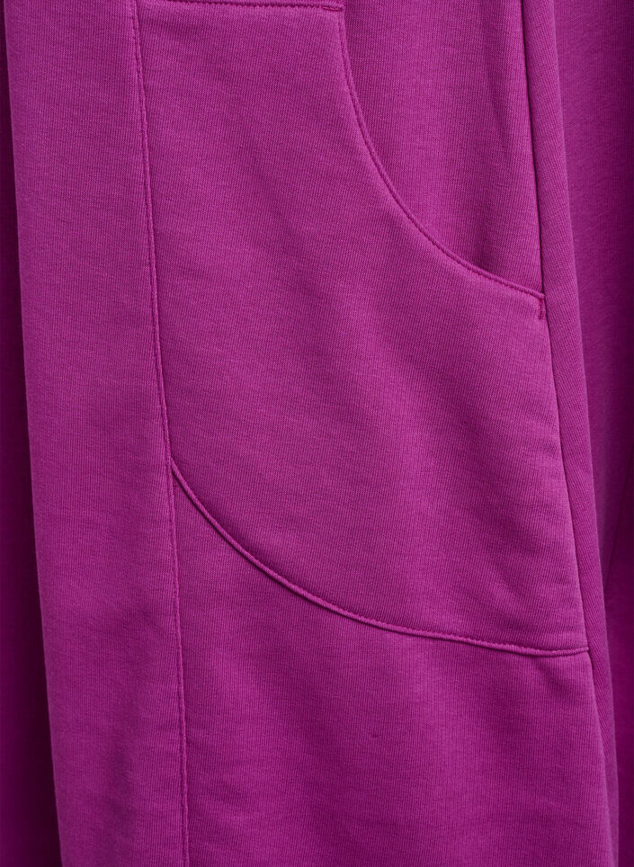 Jerseykjole med korte ermer og lommer, Lilla, Packshot image number 3