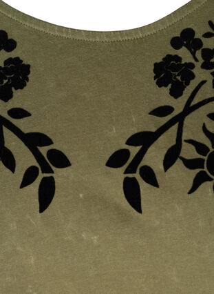 T-skjorte i bomull med mønster, Ivy Green, Packshot image number 2