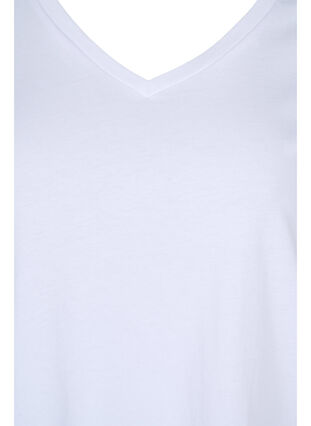 Basis T-skjorter i bomull 2 stk., Black/Bright W, Packshot image number 3