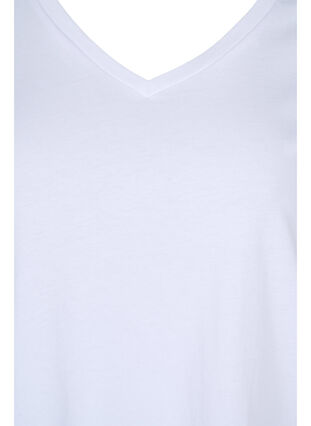 Zizzi Basis T-skjorter i bomull 2 stk., Black/Bright W, Packshot image number 3