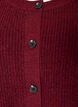 Ribbestrikket cardigan med knapper, R&oslash;d, Packshot image number 2