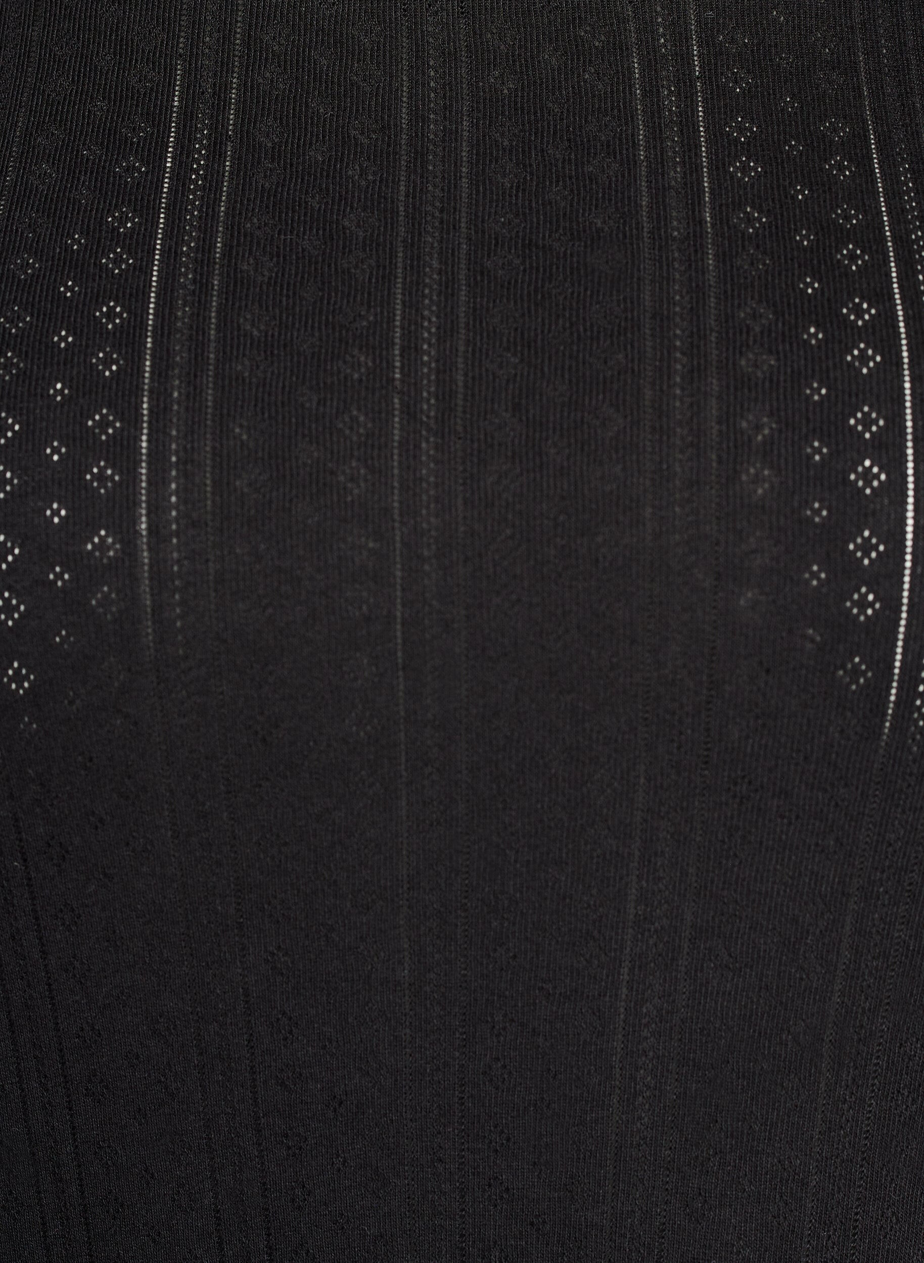 Zizzi T-skjorte i bomull med hullbroderi, Svart, Packshot image number 2