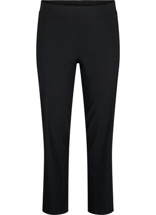 Zizzi Elastisk bukse i viskose, Black, Packshot image number 0