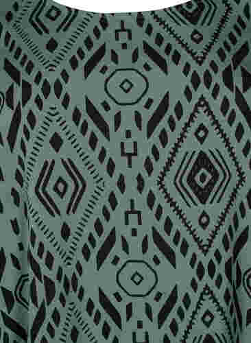FLASH - Bluse med korte ermer og mønster, Balsam Graphic, Packshot image number 2
