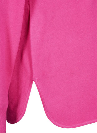 Strikket bluse med Raglan-ermer, Raspberry Rose Mel., Packshot image number 3