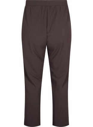 Zizzi Flash – Bukser med rett passform, Brun, Packshot image number 1