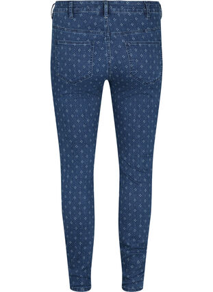 Super slim Amy jeans med mønster, Dark blue, Packshot image number 1