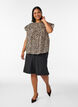 Ermel&oslash;s A-linje bomullsskjorte bluse, Brun, Model image number 1