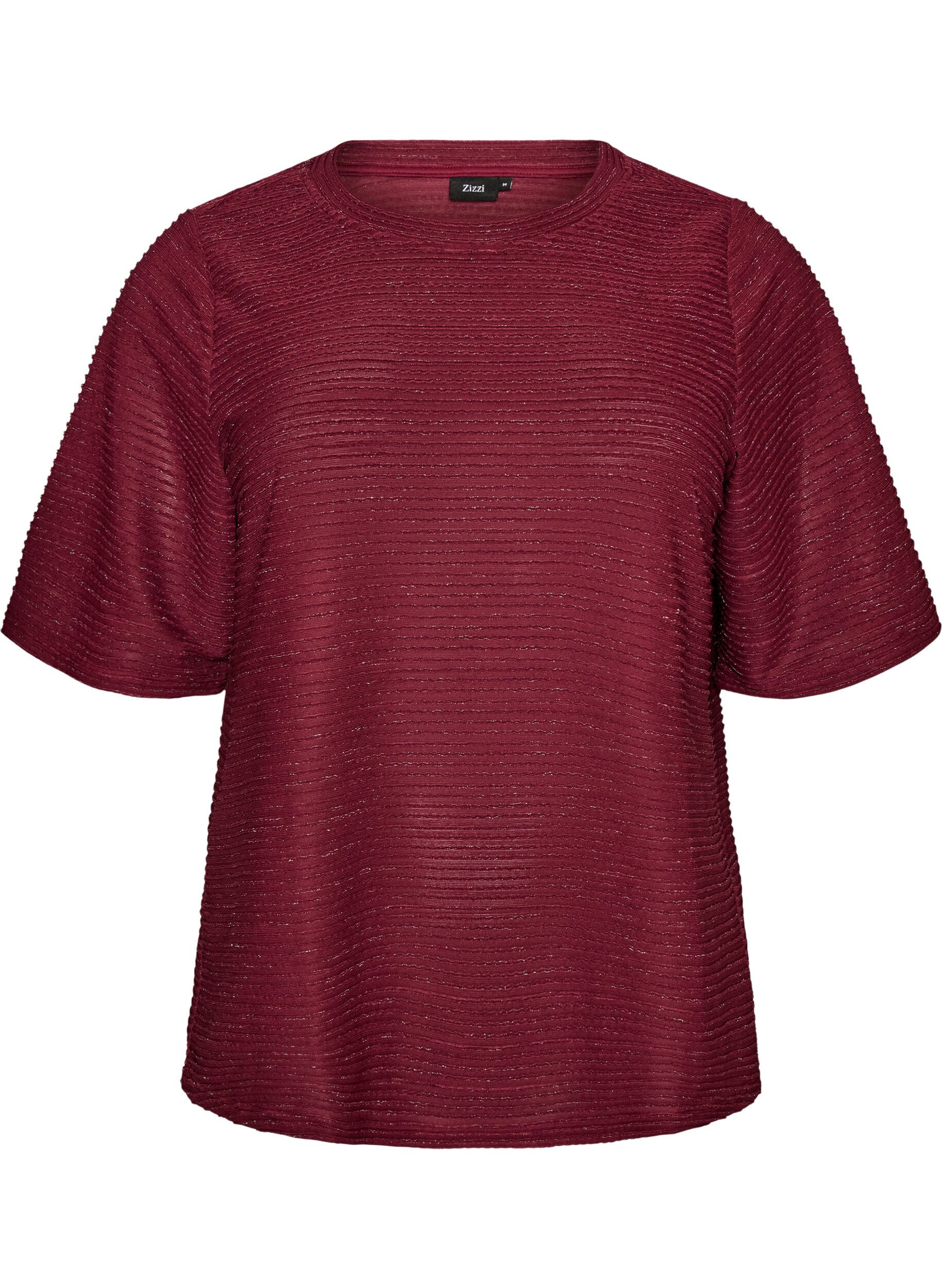 Bluse med tekstur og glitter