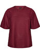 Bluse med tekstur og glitter, R&oslash;d, Packshot image number 0